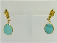 Orecchini Nouvelle Bague Donna in Oro giallo Turchese 07B69A - 07B69A